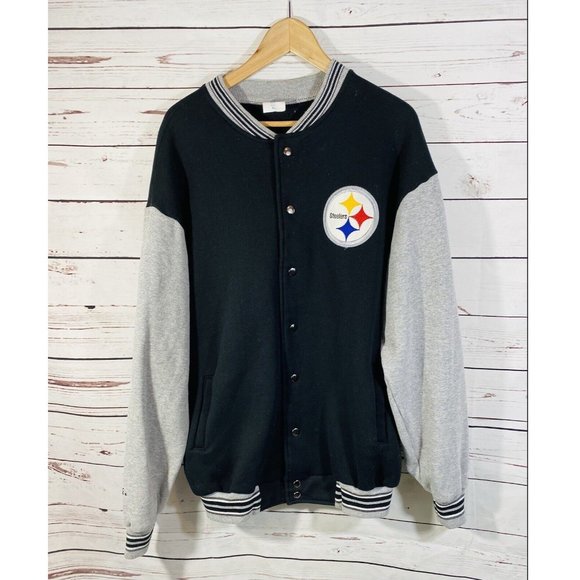 Vintage Pittsburgh Steelers NFL Jacket Majestic Large Snap Retro 90s 80s Retro - Picture 3 of 9